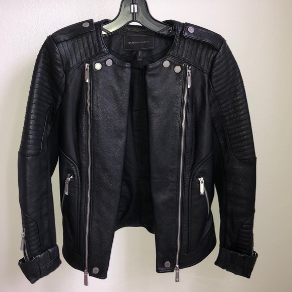 BCBG 🔥 Black leather jacket - Picture 3 of 8